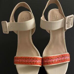 Mix No. 6 Women's Beige and Coral Sandals